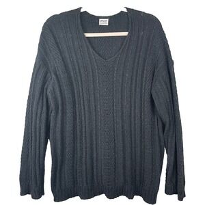 CP Shades Sweater Medium Black Mohair Alpaca‎ Mix Knit Pullover Old Money Staple
